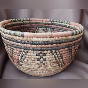 African Coil Basket,Vintage Basket